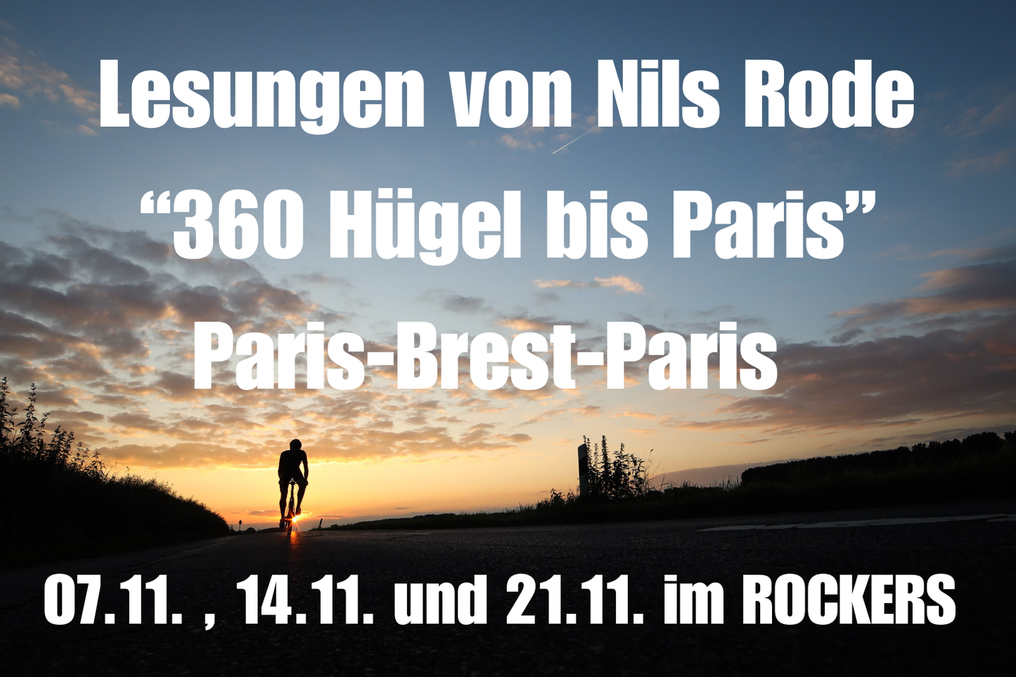 Lesung von Nils Rode “360 Hügel bis Paris” Paris-Brest-Paris